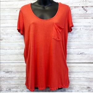 🍀4/$10 Banana Republic Red-Orange Short Sleeve